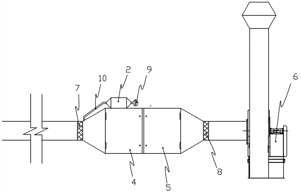 Energy-efficient purification treatment device for odorous waste gases