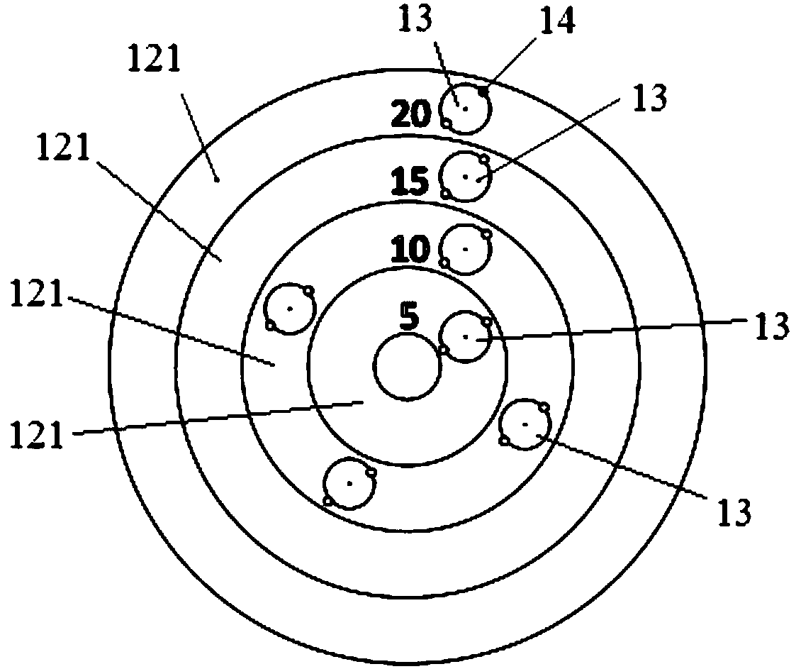 Calibration device for working distance of electron microscope