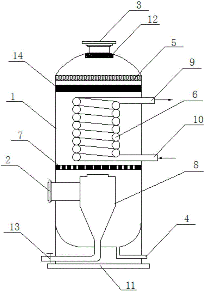 Efficient natural gas purification device