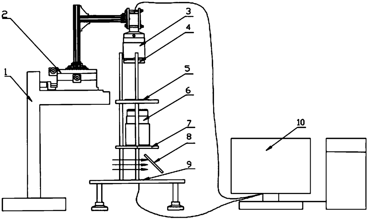 Test system and method for determination of visible light light-cured resin full-field strain