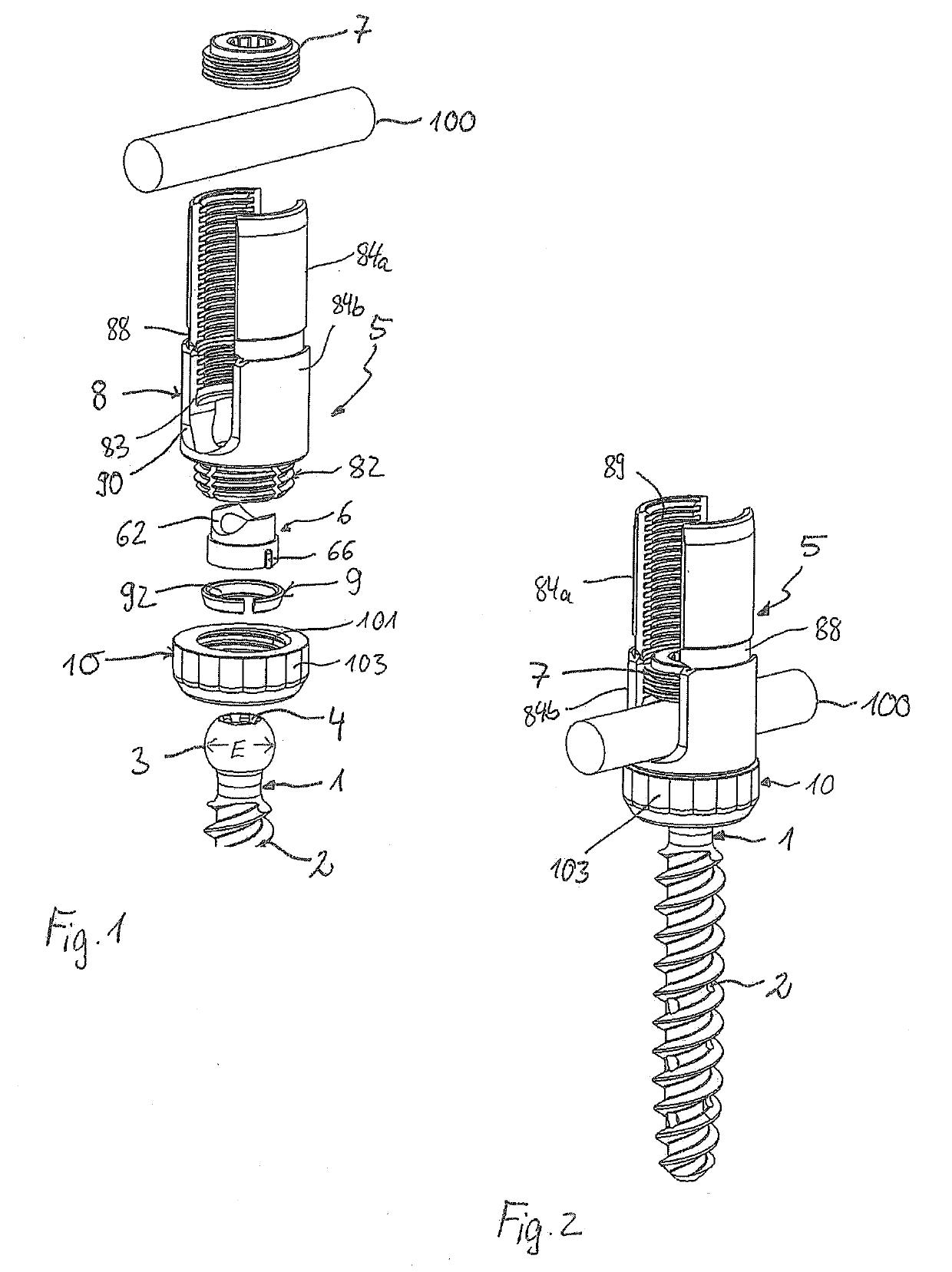 Polyaxial bone anchoring device and system including an instrument and a polyaxial bone anchoring device