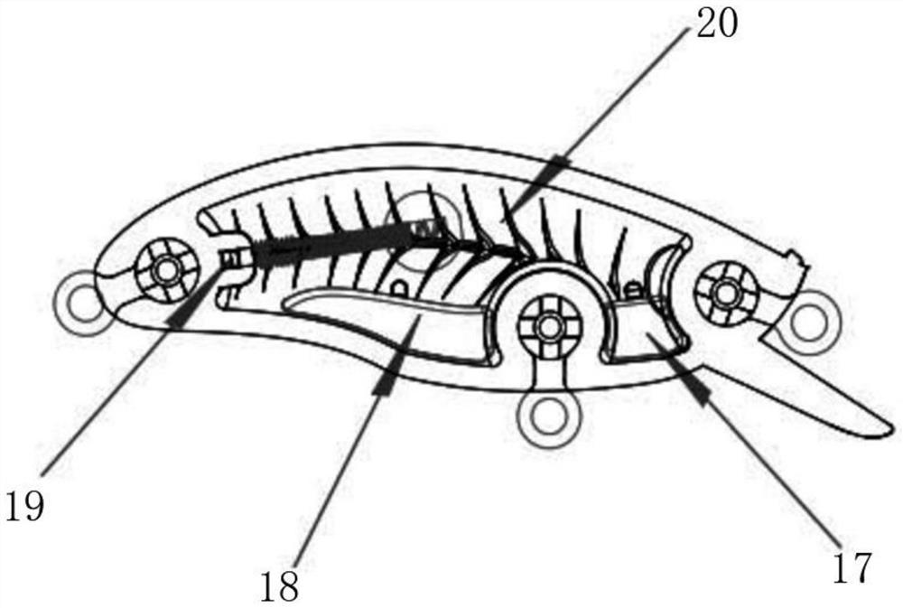 Internal flutter vibration bionic bait with shining fishbone