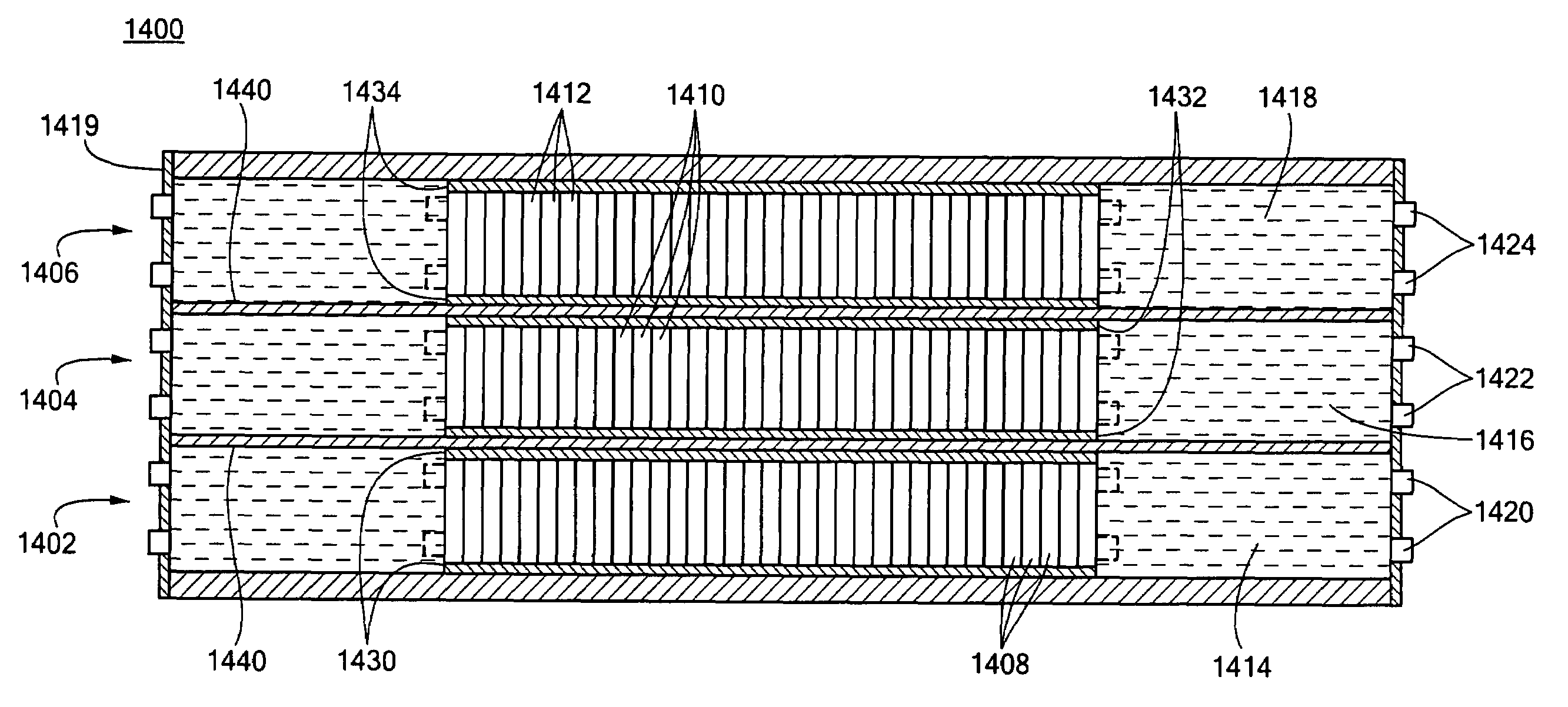 Kinetic energy rod warhead with projectile spacing