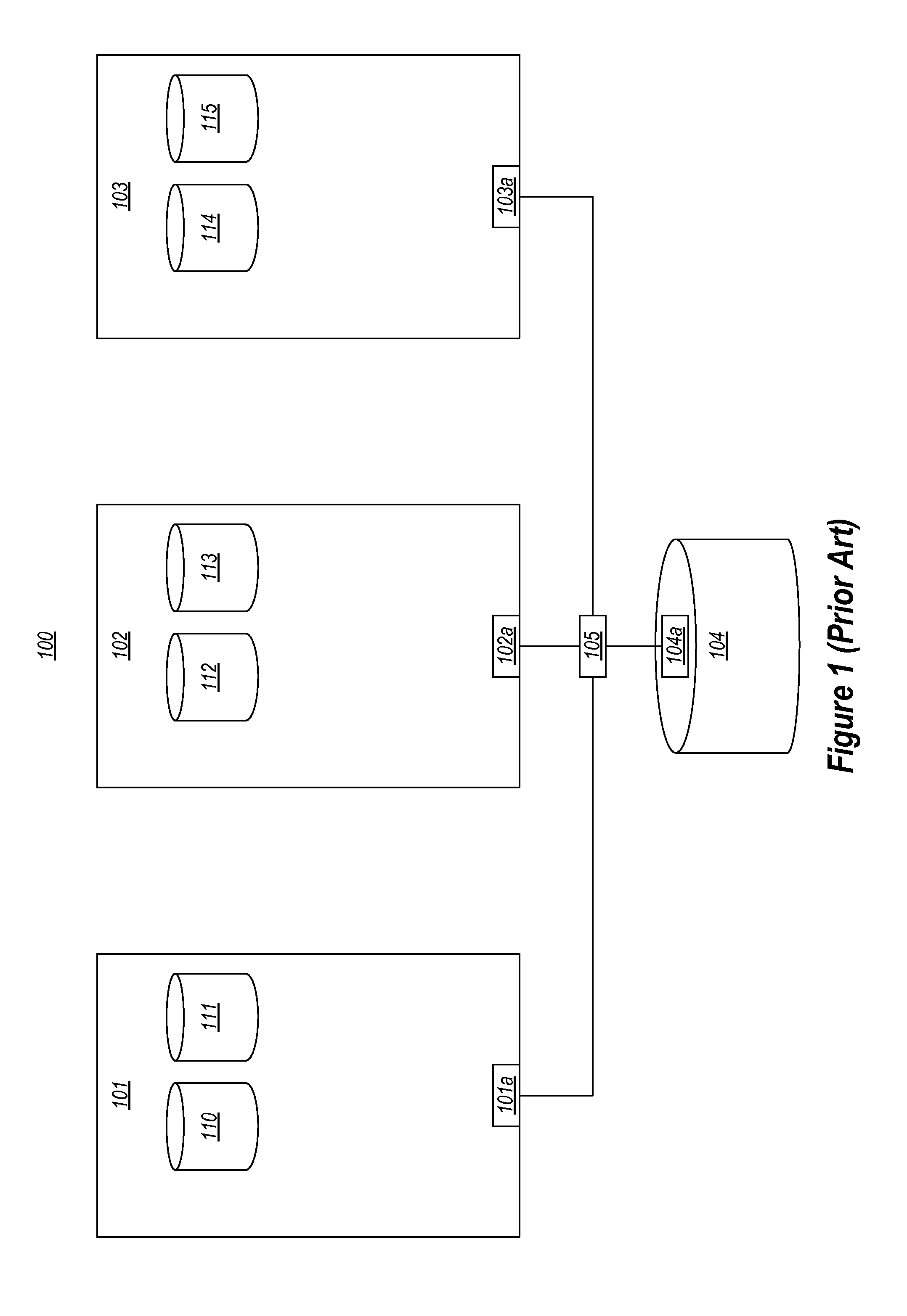 Virtual shared storage in a cluster