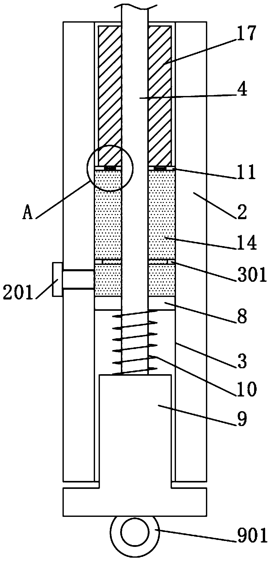 Contraction and expansion synchronous cleaning device based on atmospheric pollution detection equipment