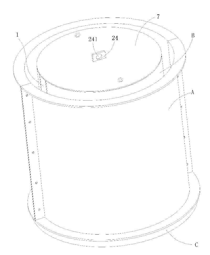 Concrete member internal mold capable of automatically stretching and contracting in radial direction