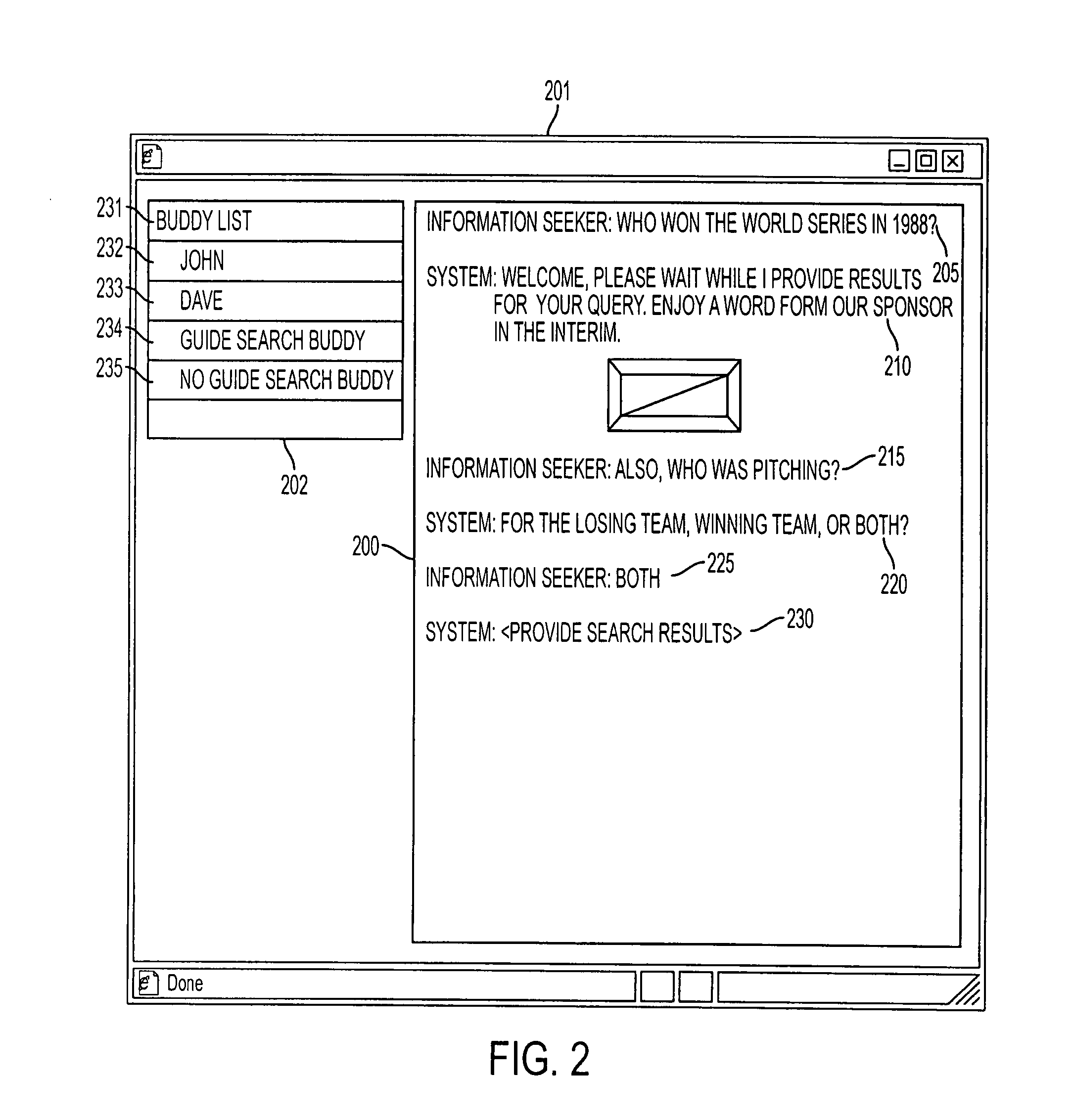 Method and system for accessing search services via messaging services