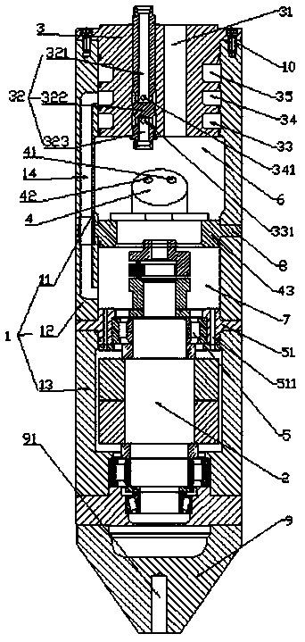 Vibrating punching machine with returned oil cooling structure