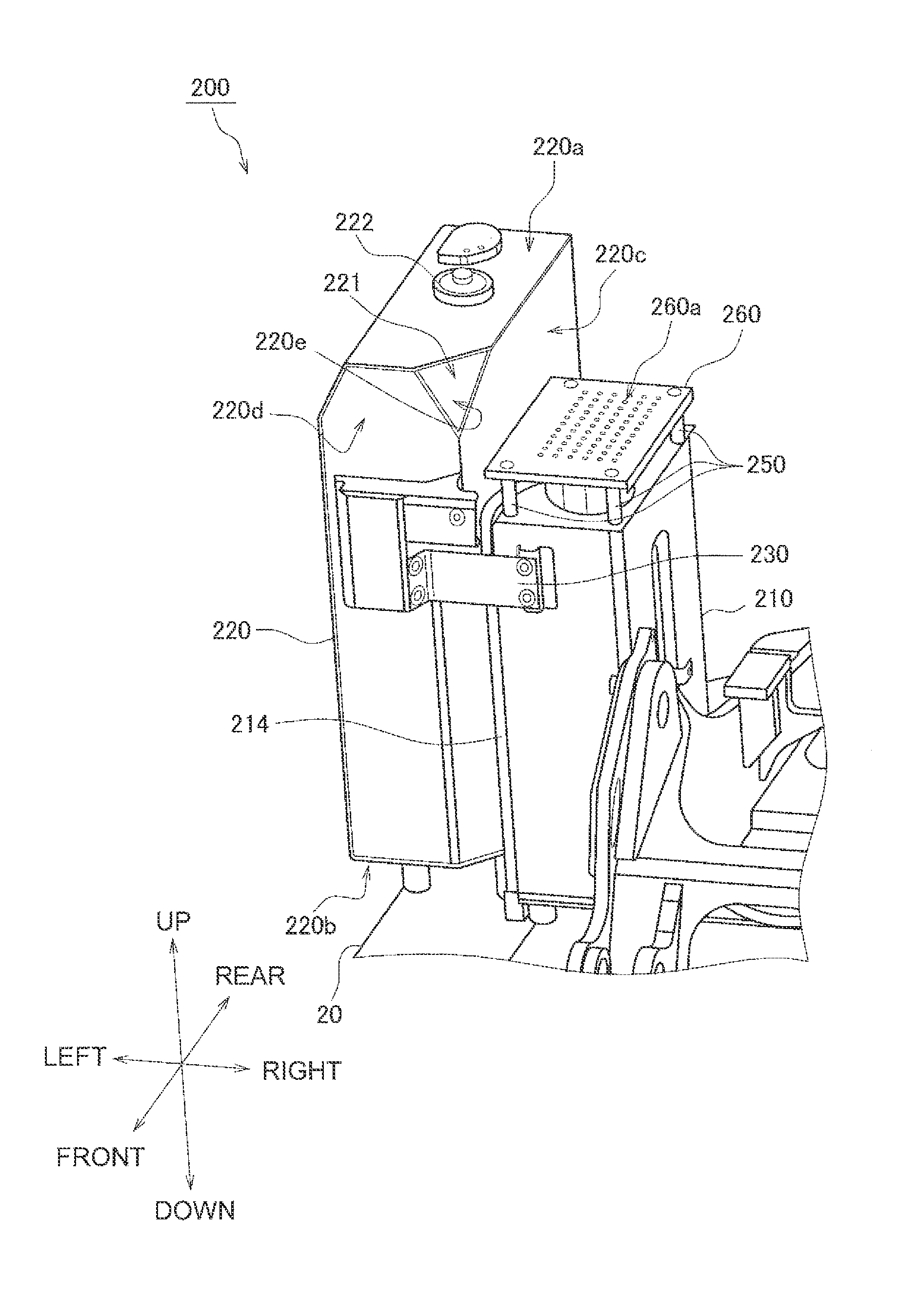 Oil storage tank and construction vehicle