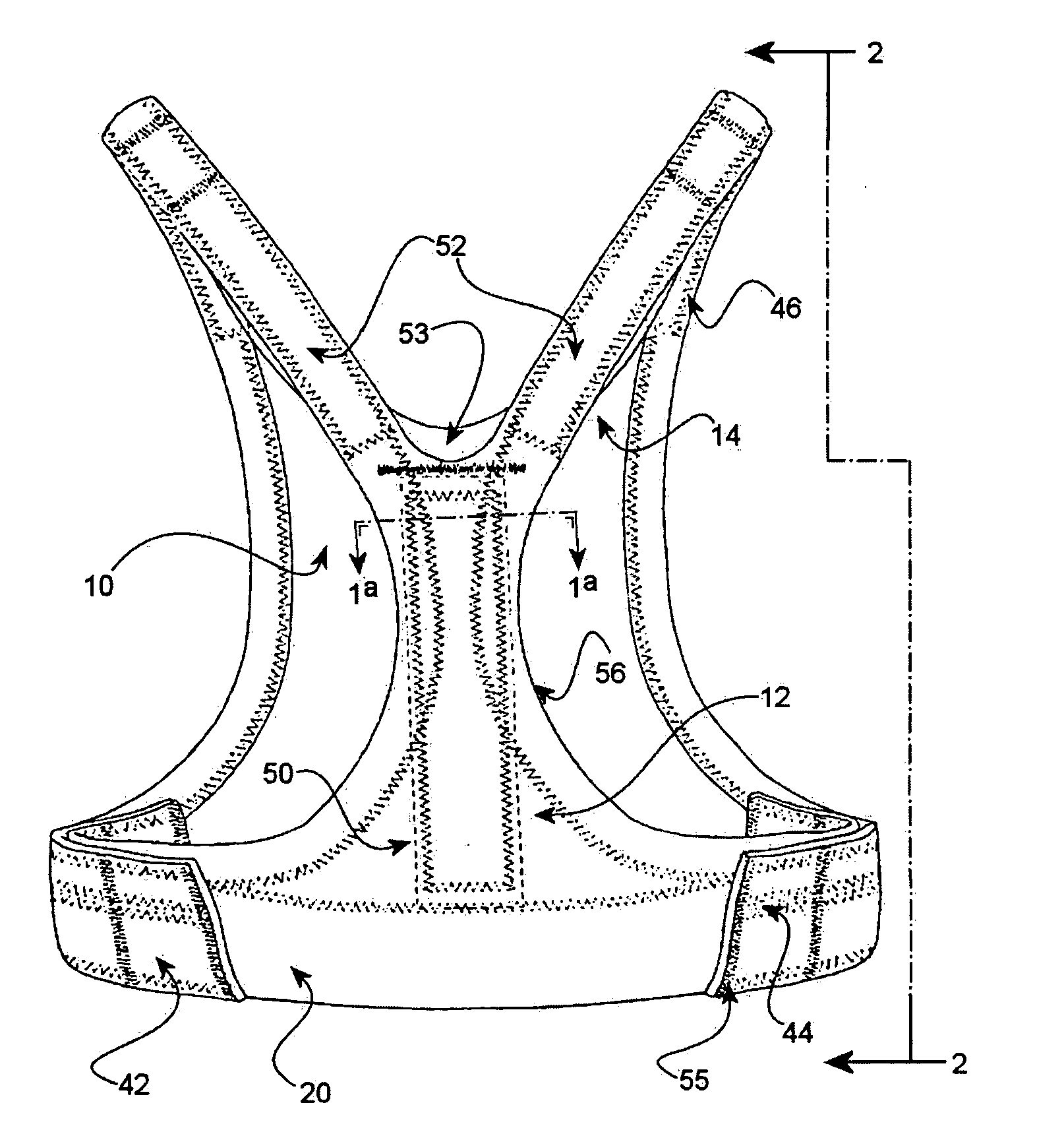 Post surgical chest support garment