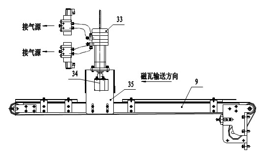 Automatic grinding processing production line of magnetic tile