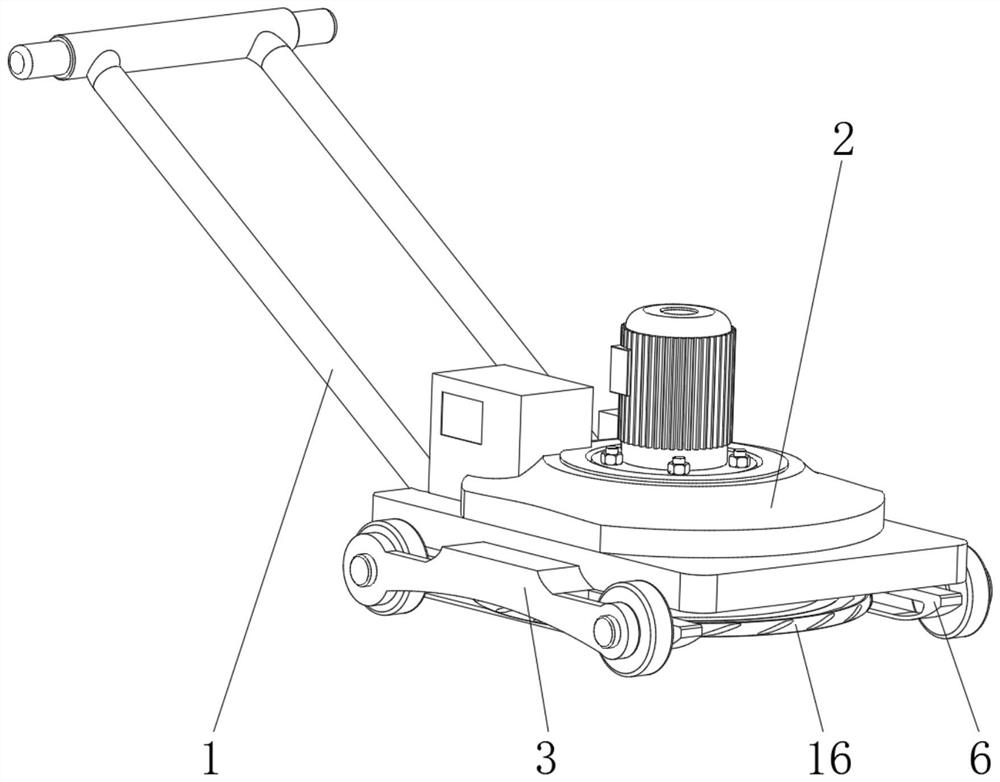 Walking type electric lawn mower for landscaping lawn repair