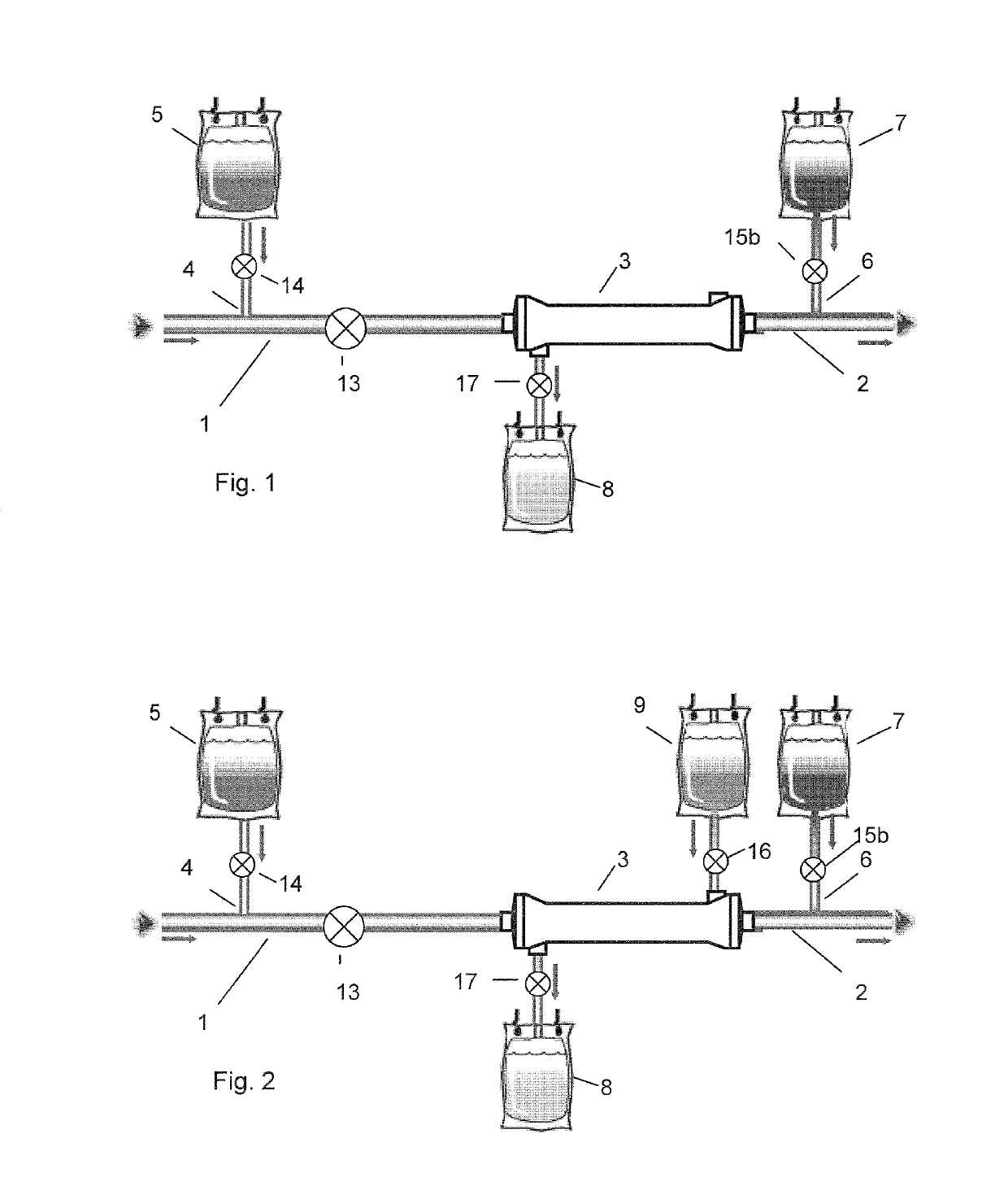 Multipart fluid system and a system for regional citrate anticoagulation with a phosphate comprising anticoagulation fluid