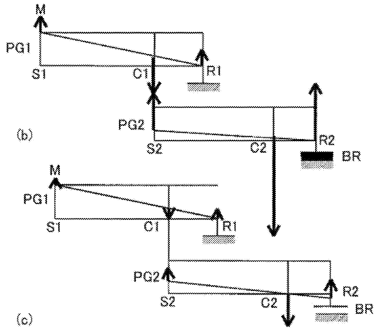 Driving device of vehicle