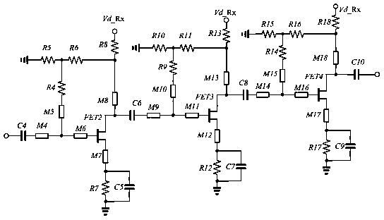 Receiving and transmitting integrated multifunctional circuit