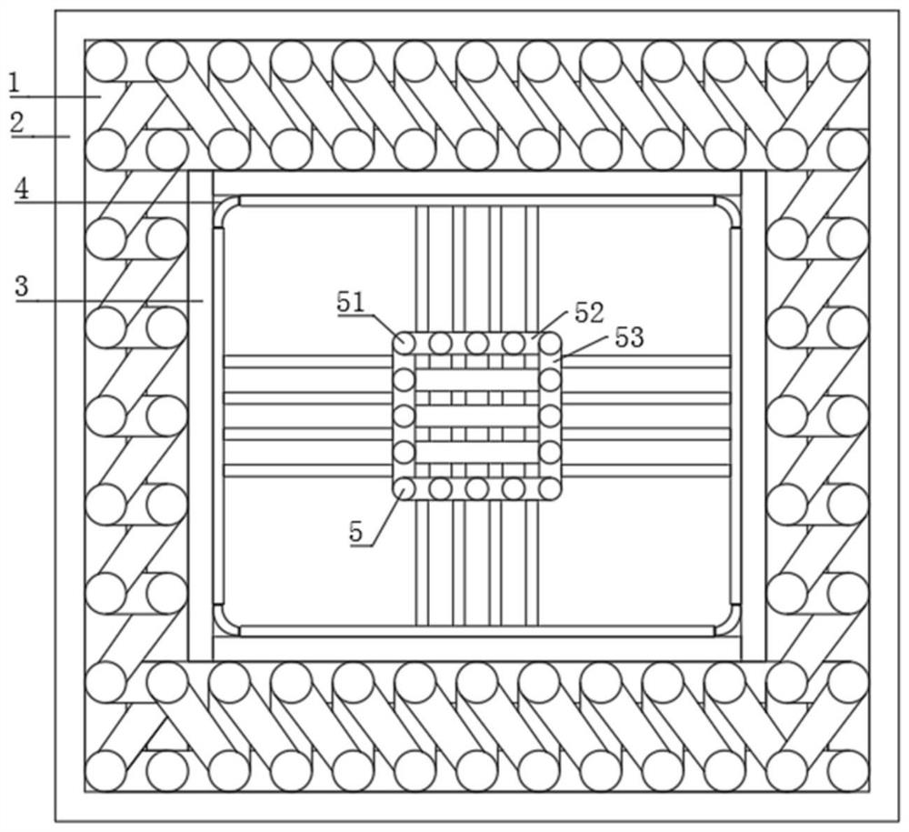 Reinforced concrete frame shear wall reinforcing structure