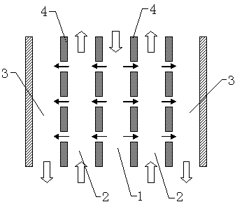 Gas-disturbance type membrane distilling method and membrane distilling device