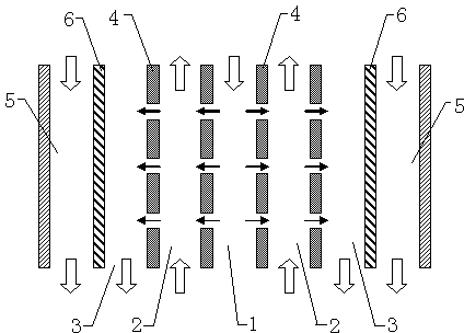 Gas-disturbance type membrane distilling method and membrane distilling device