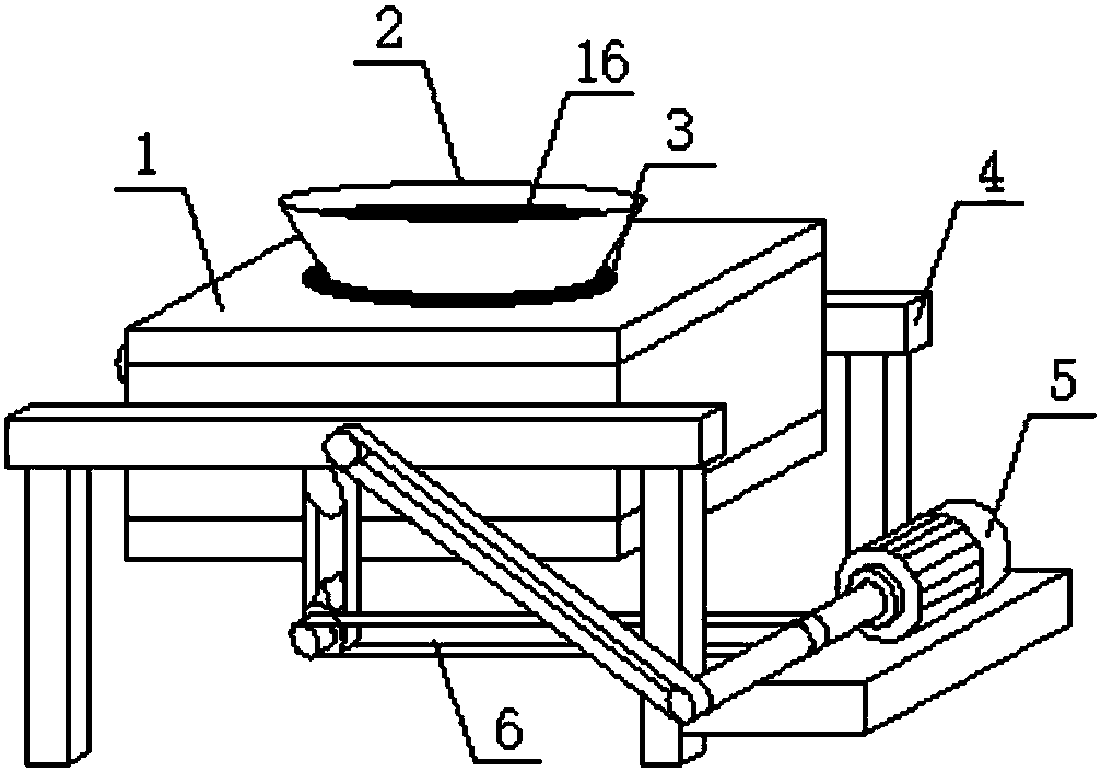 Tea leaf stir-frying device