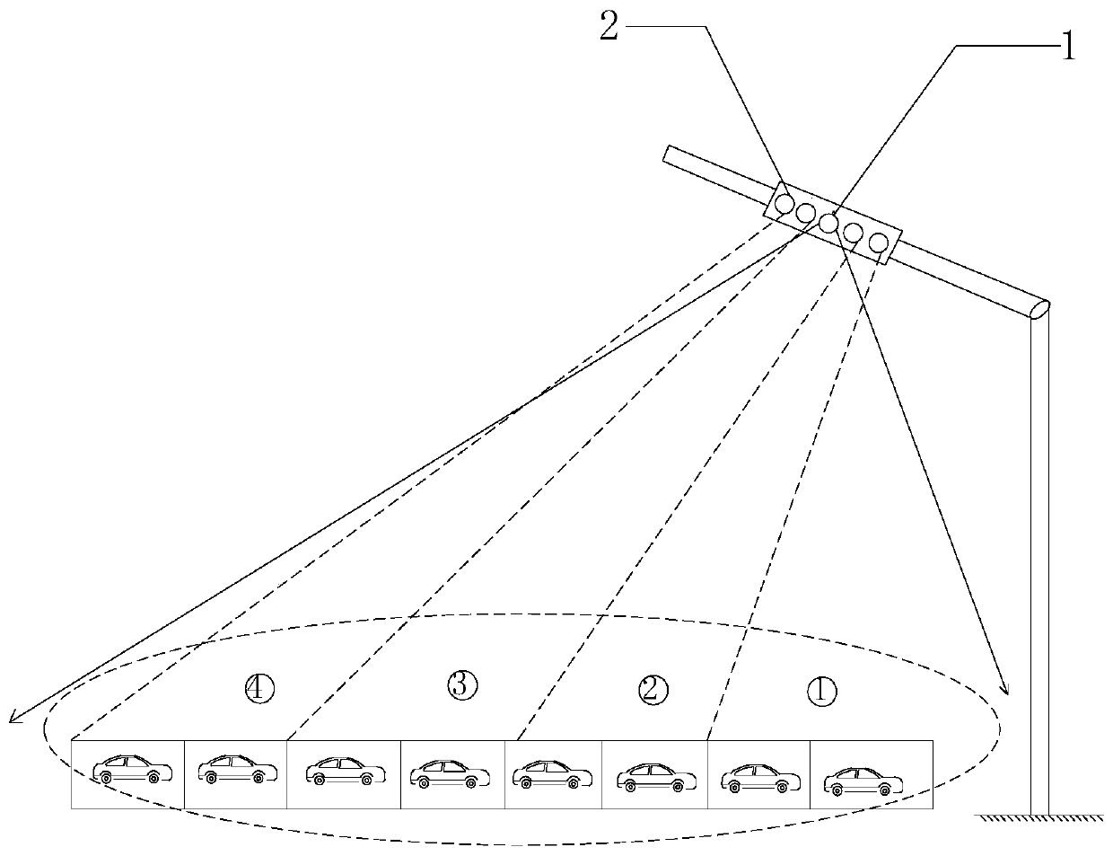 On-street parking management method based on multi-camera image joint processing