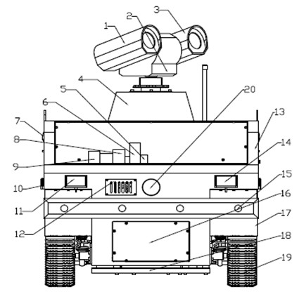 Magnetic navigation routing inspection robot