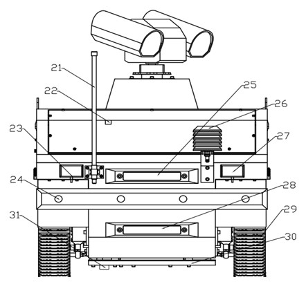 Magnetic navigation routing inspection robot