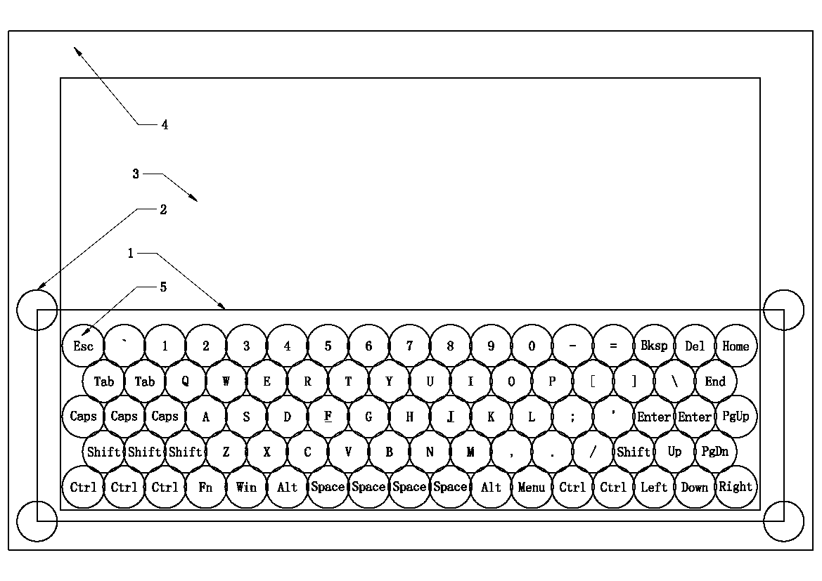 Touch screen virtual keyboard auxiliary device and method