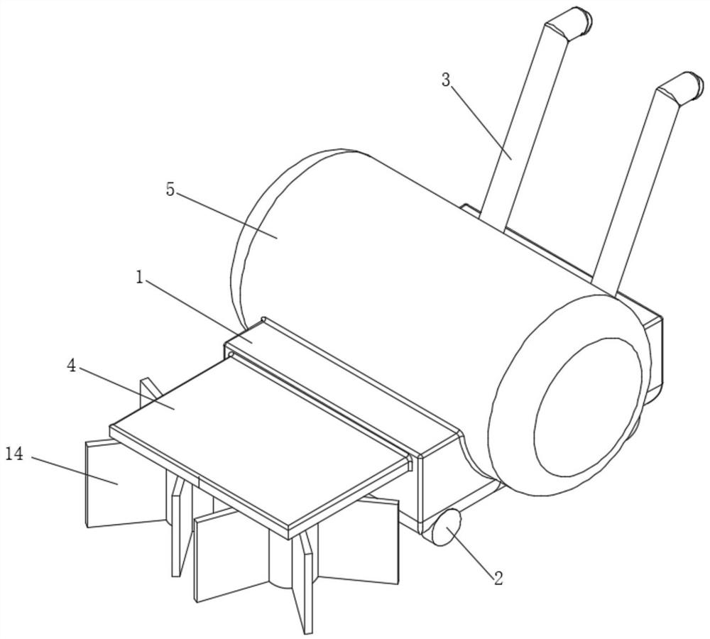 Subway pvc floor glue pre-coating device for rail transit manufacturing