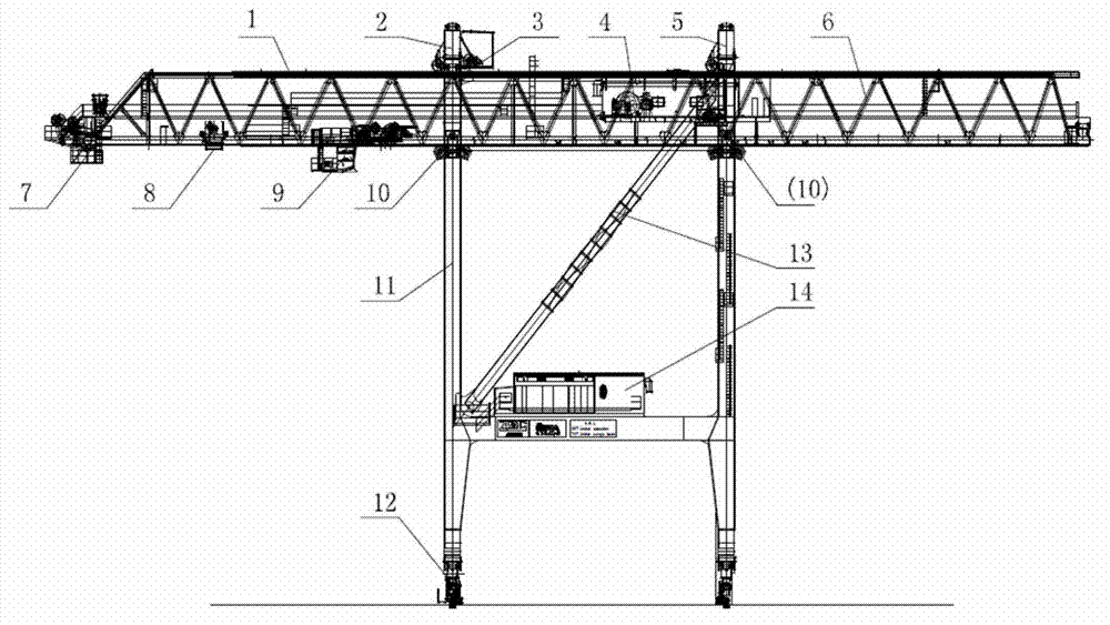 Assembling method of quayside with low posture