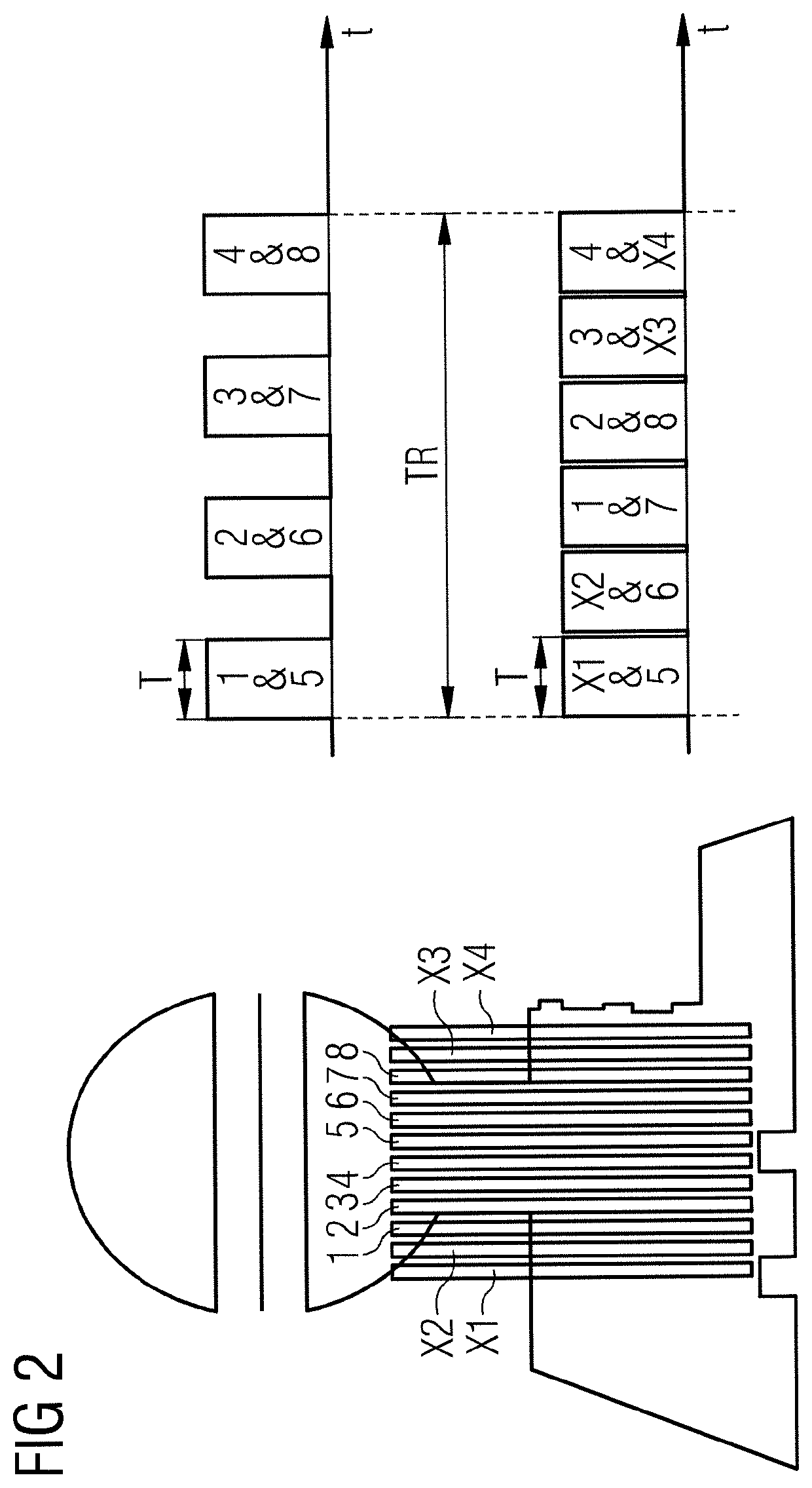 Method and magnetic resonance apparatus for optimizing the simultaneous acquisition of magnetic resonance data from multiple slabs or slices