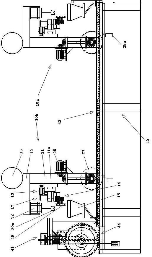 Transverse reinforcement arranging and welding device for four-side ribbed reinforcement net and reinforcement arranging and welding method