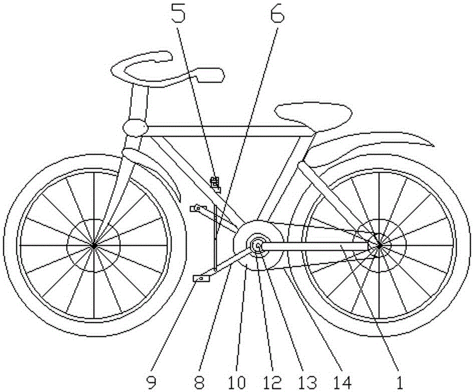 Rocker reciprocating rubbing type pedal bicycle