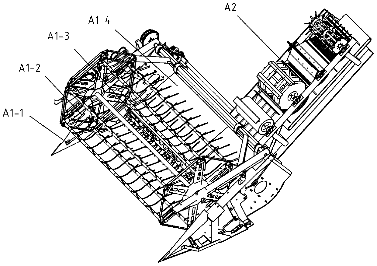 Multi-cut-flow soybean combined harvester