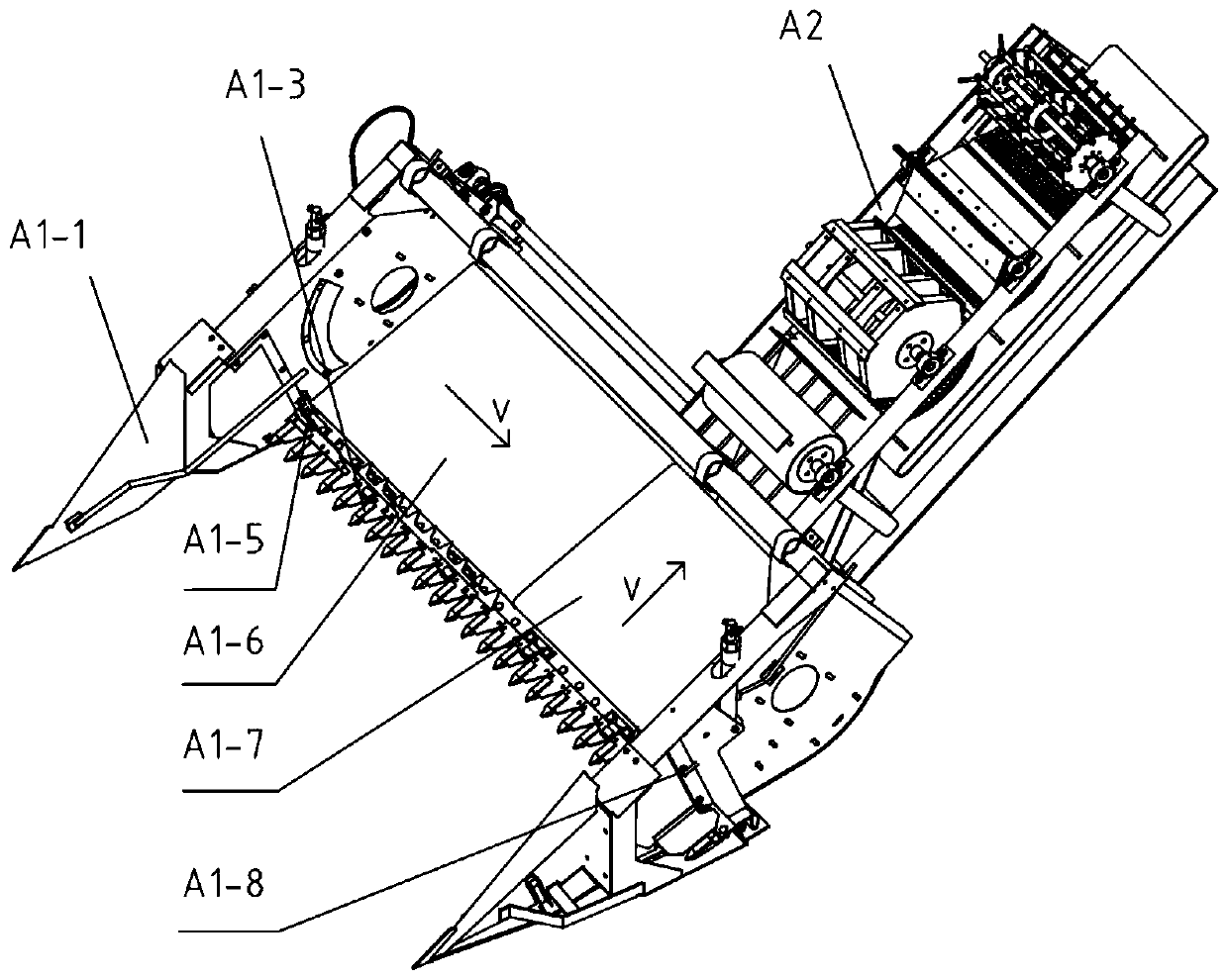 Multi-cut-flow soybean combined harvester