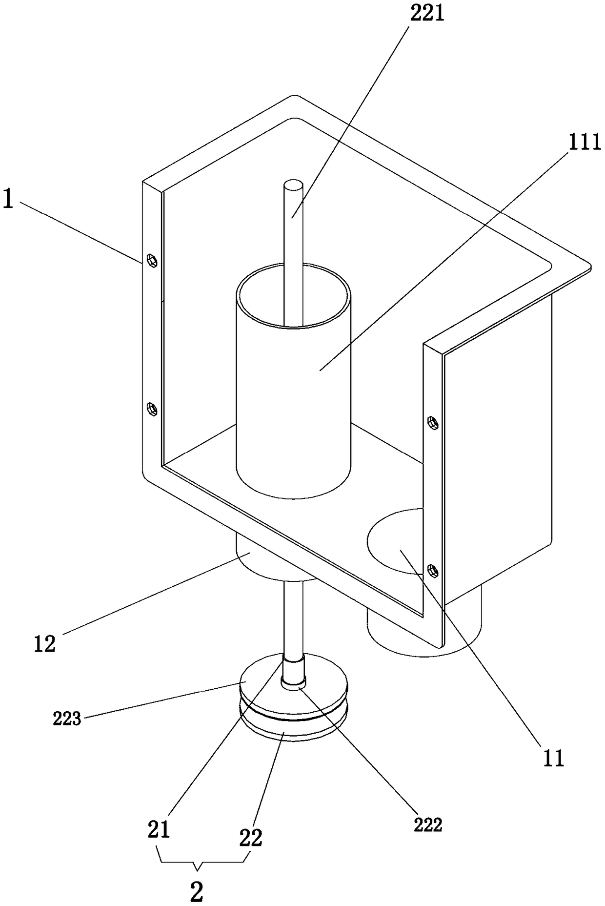 Industrialized circulating-water culture pond water-level control and sewage discharging integrated device