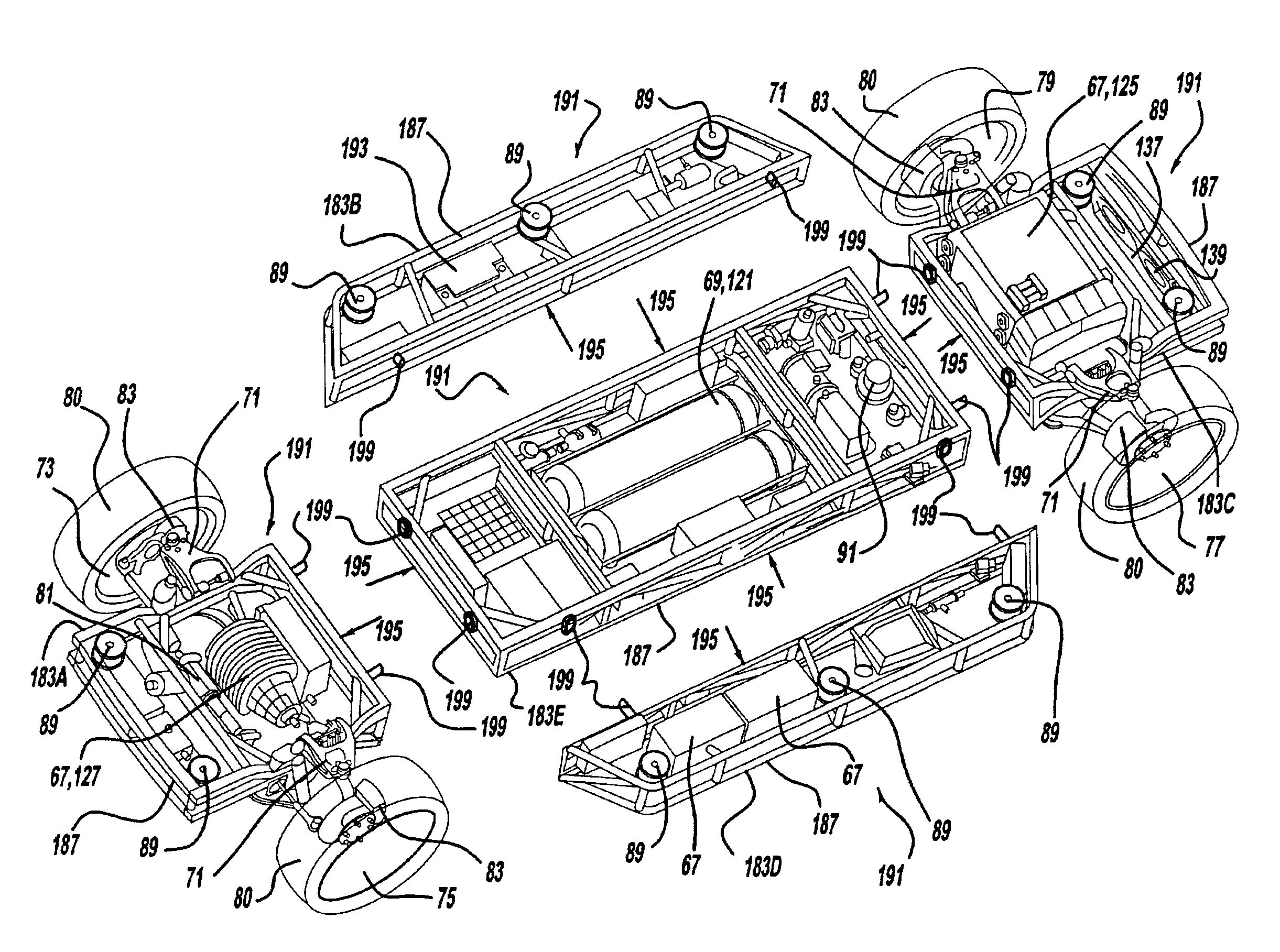 Chassis subassembly module and method for using same