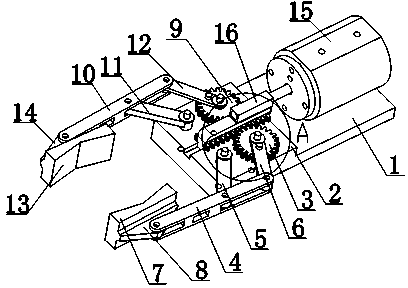 Clamping mechanism for net rack of ship hull