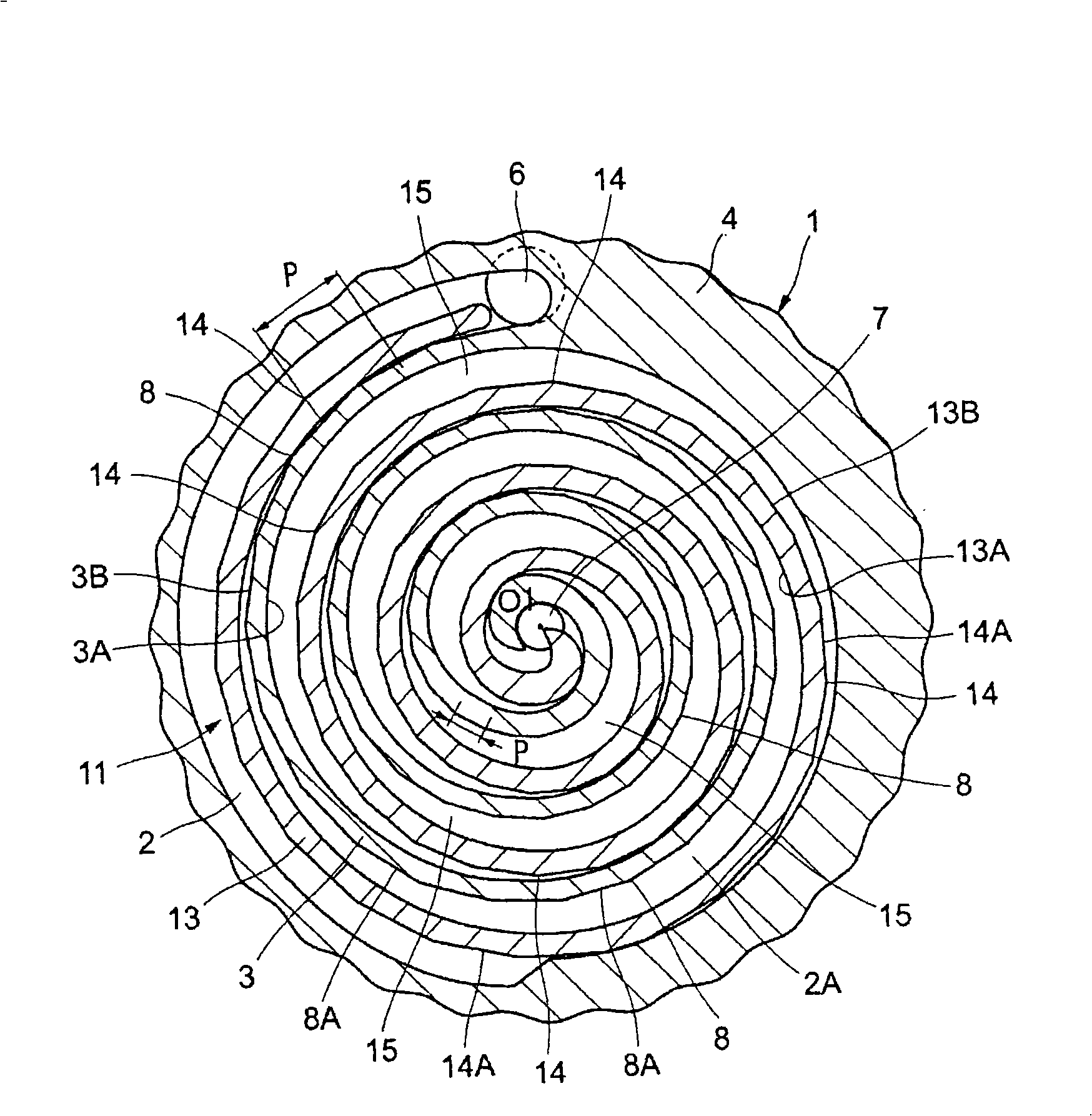 Scroll fluid machine