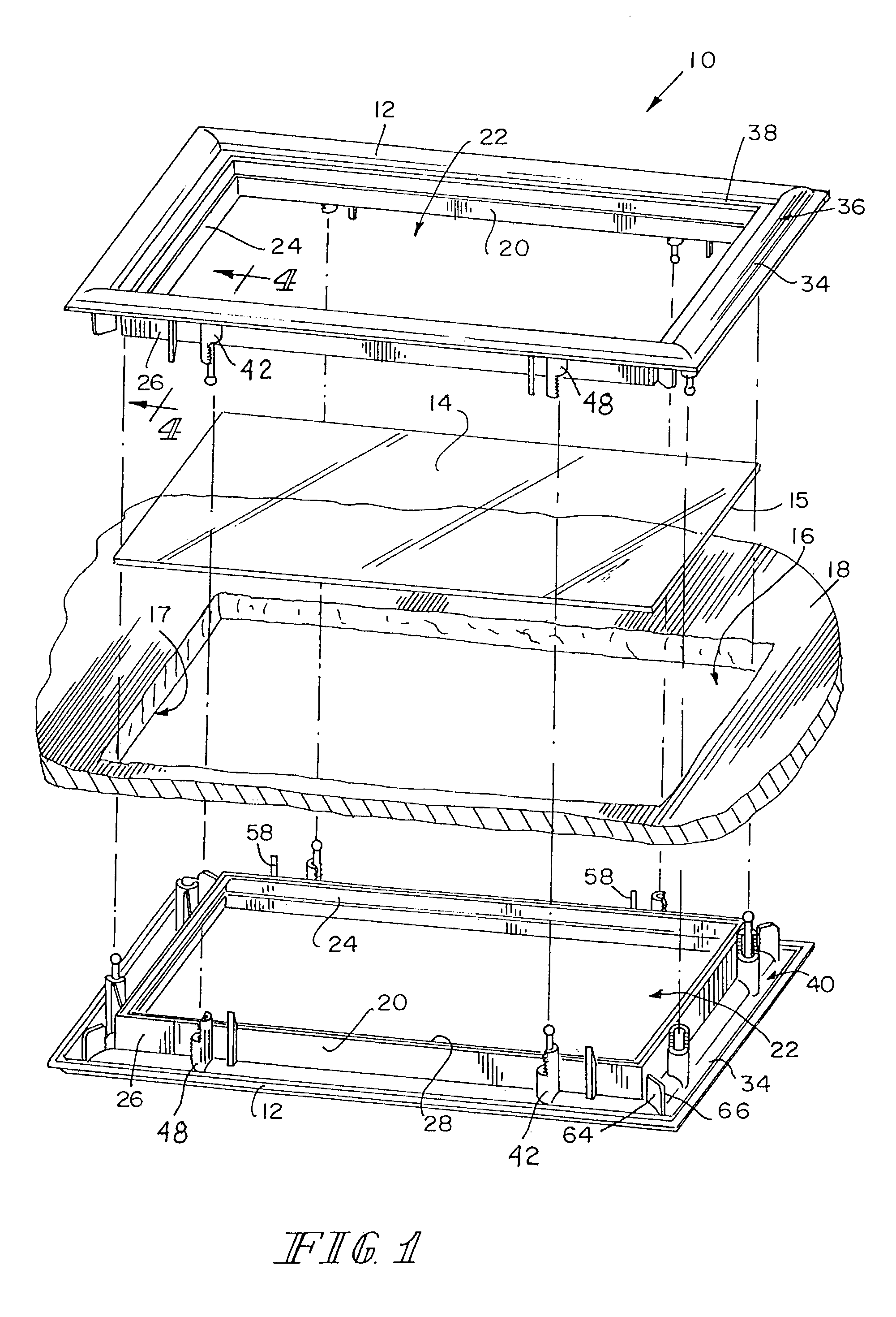 Molded snap-together frame