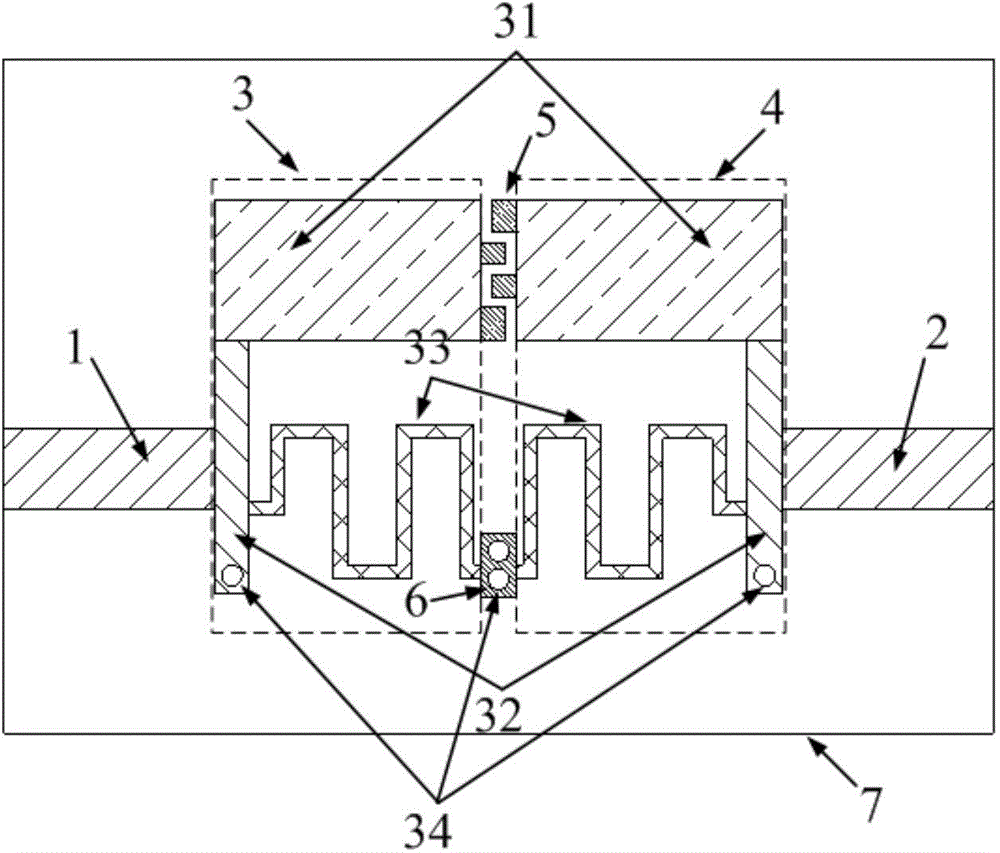 Double-frequency band-pass filter based on electromagnetic mixed coupling