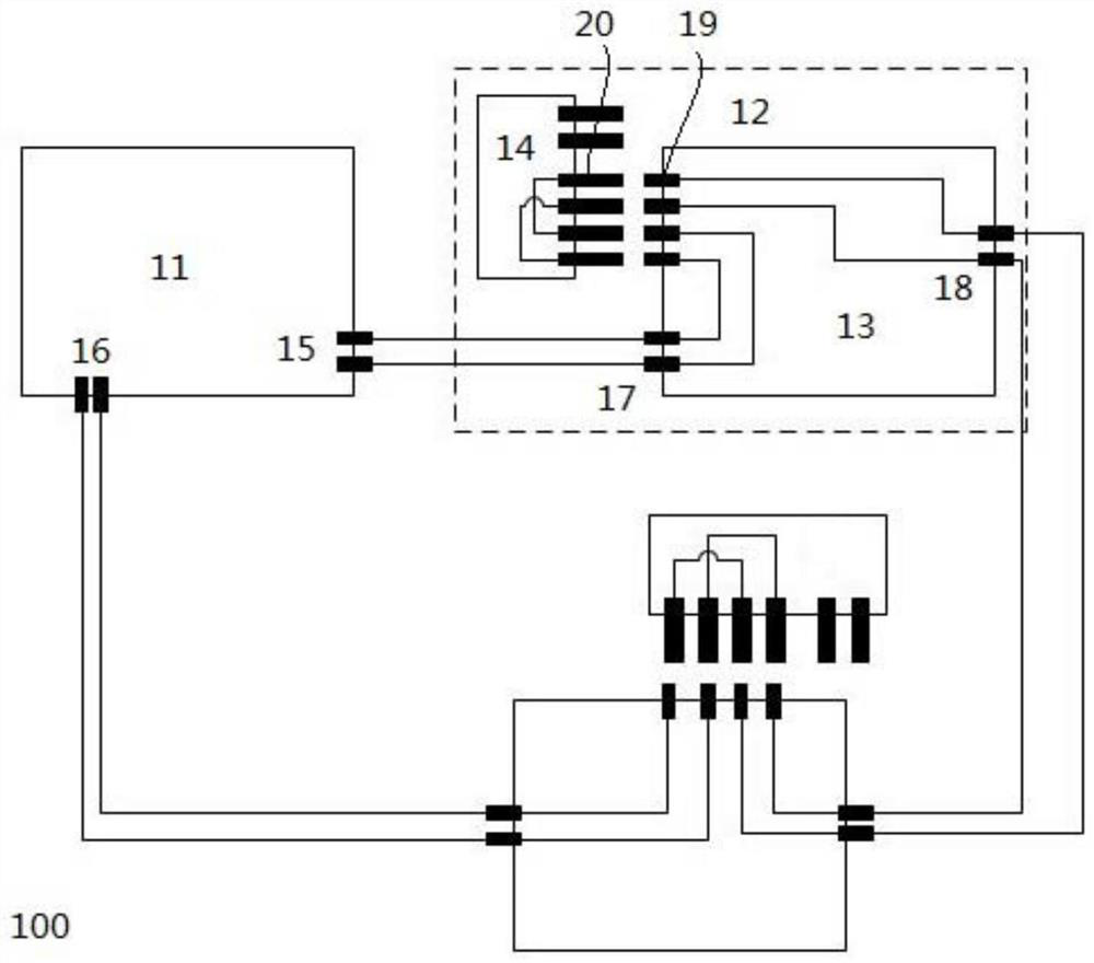 High-voltage interlock detection device and electric vehicle equipped with the high-voltage interlock detection device