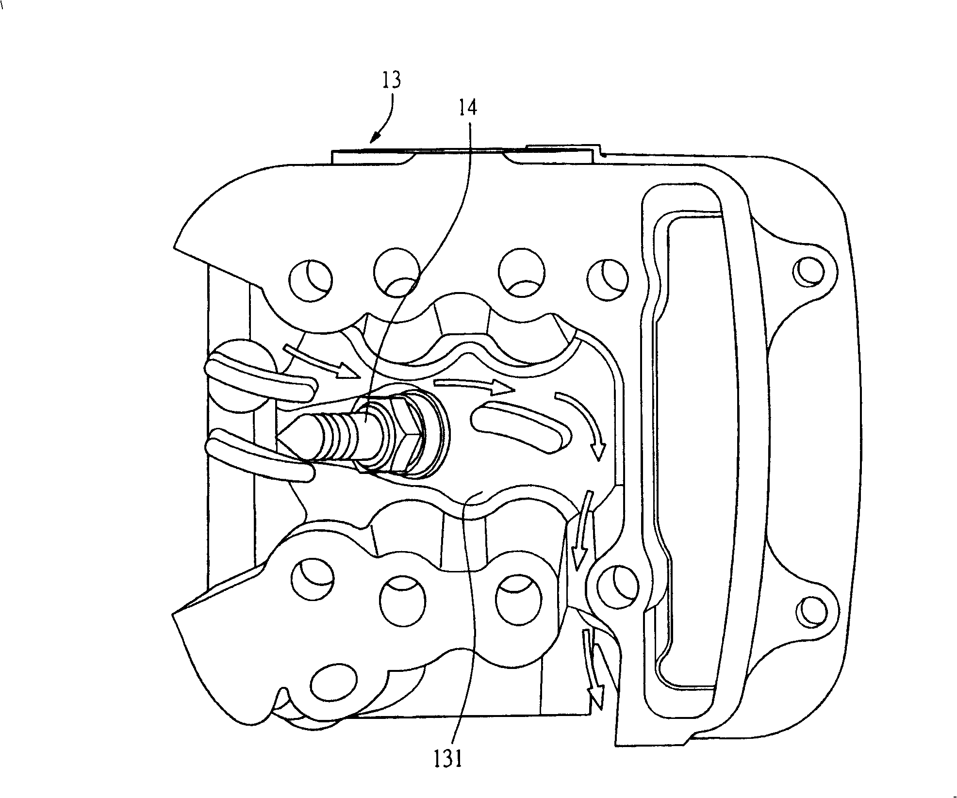 Engine wind-guiding cover structure