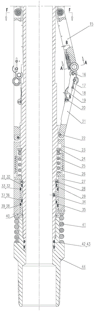 A storage type displacement measuring instrument for formation fracturing pipe string