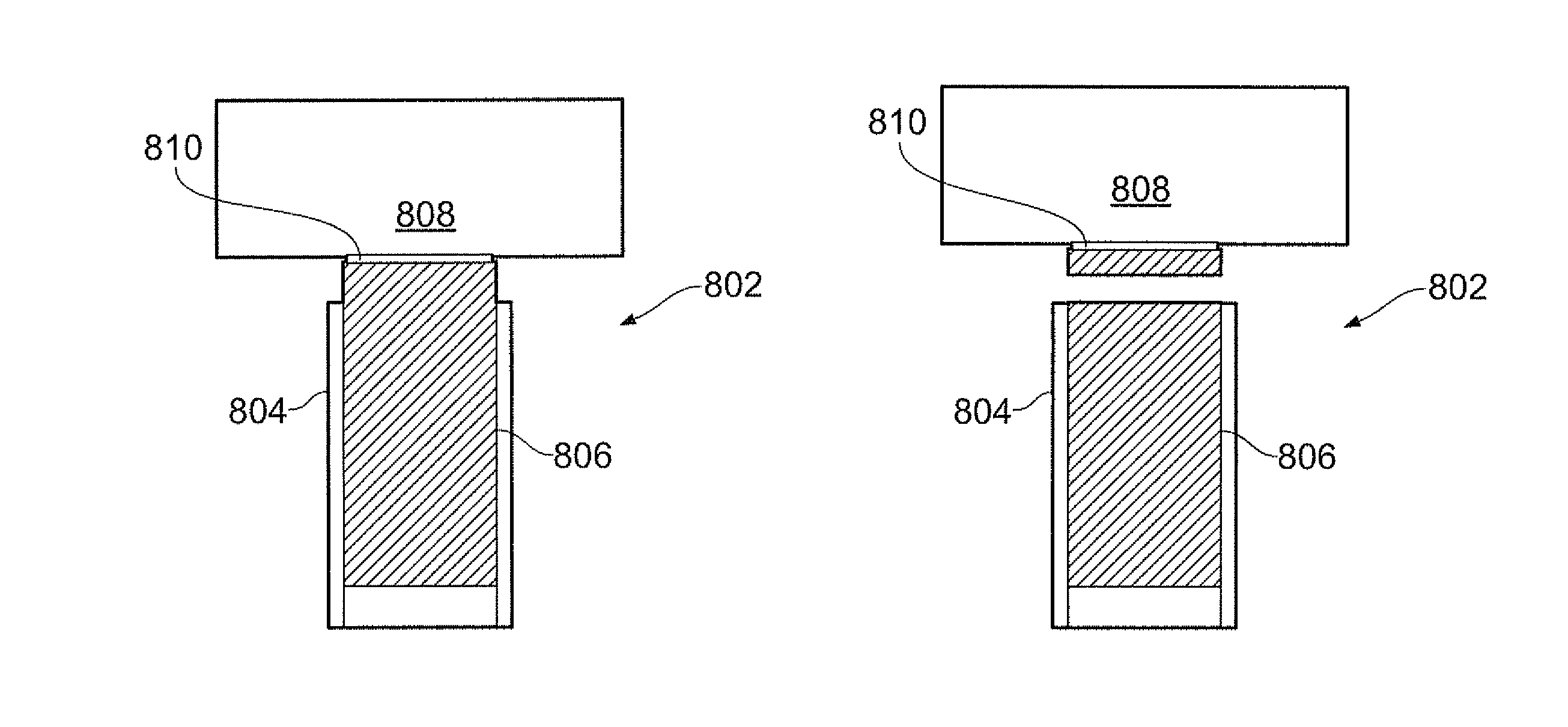 Adhesive fastening elements for holding a workpiece and methods of de-bonding a workpiece from an adhesive fastening element