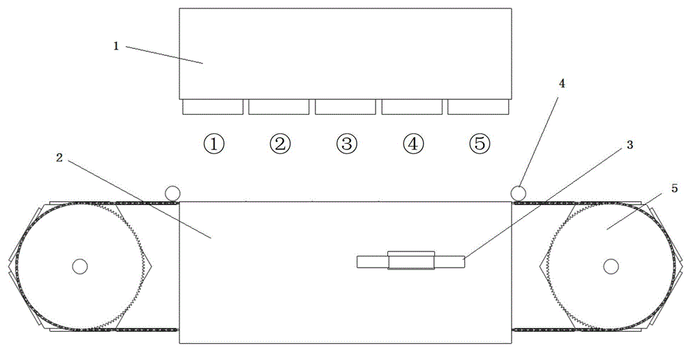 Continuous stamping forming die for large-area metal bipolar plate of fuel battery