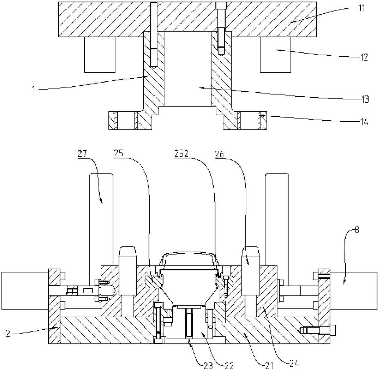 Internal riveting mechanism