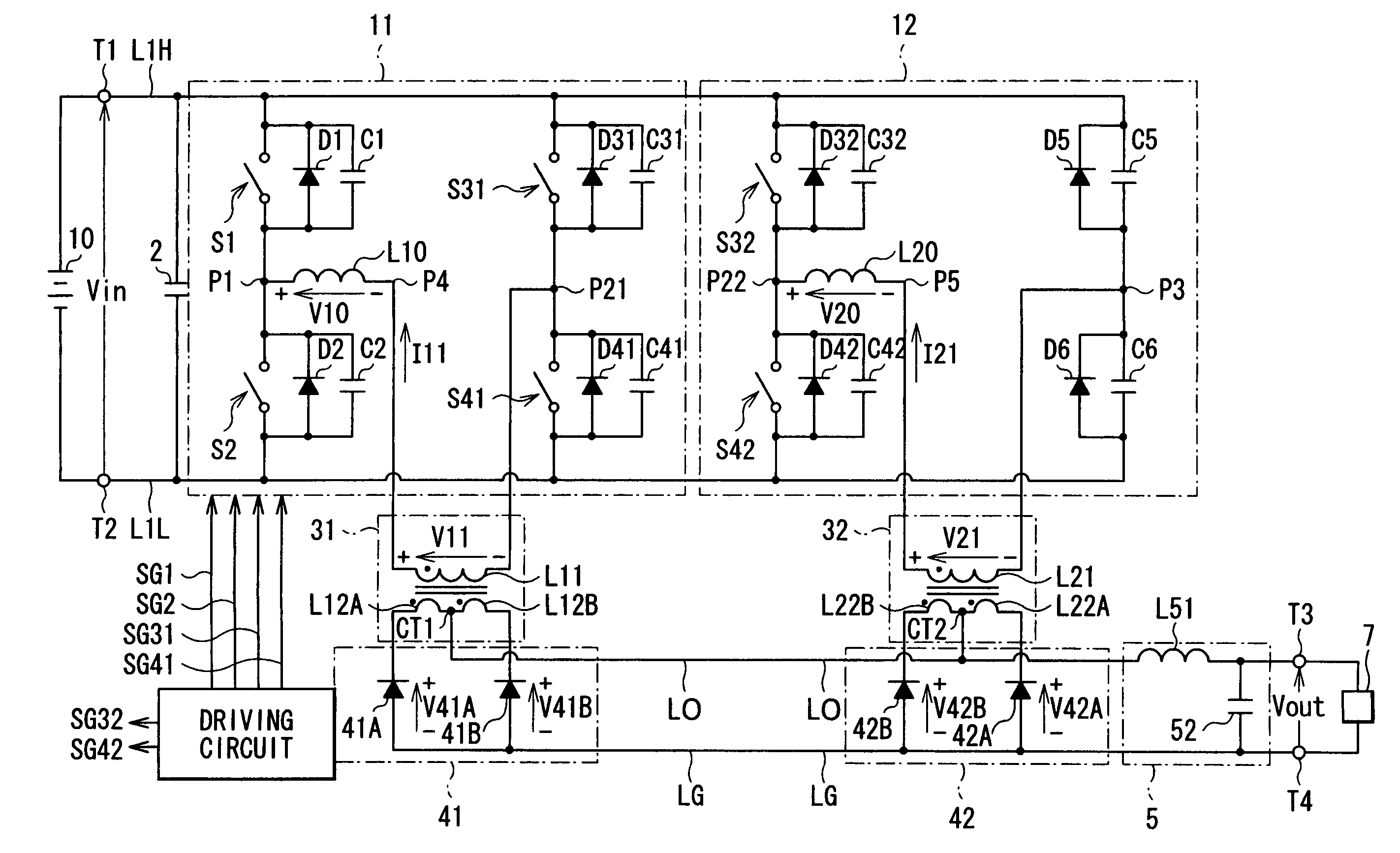 Switching power supply unit and voltage converting method