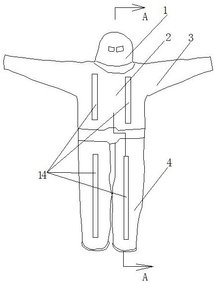 Portable temperature and humidity adjusting protective clothing