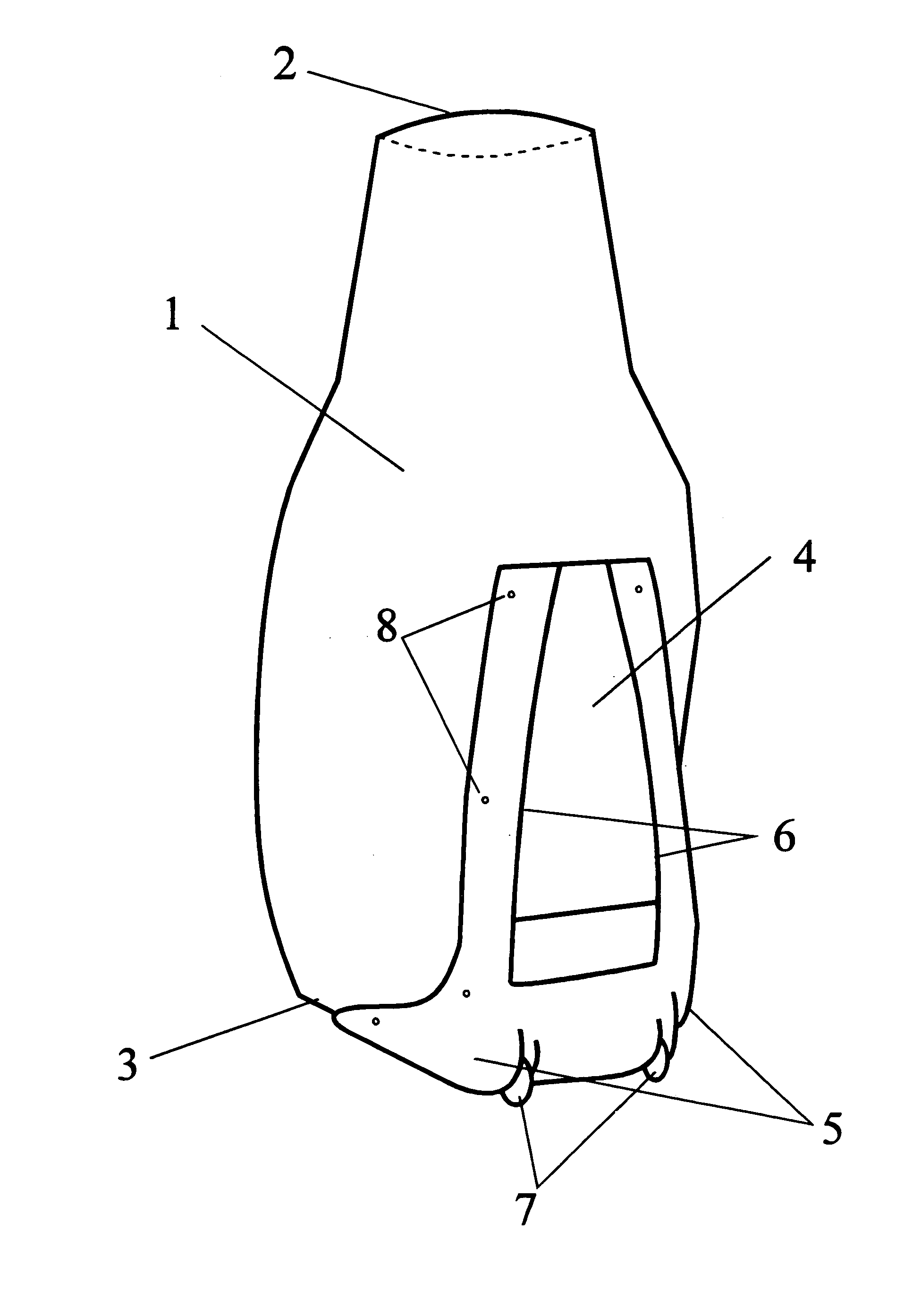 Flexible travel bag with integrated support to protect bag from wear