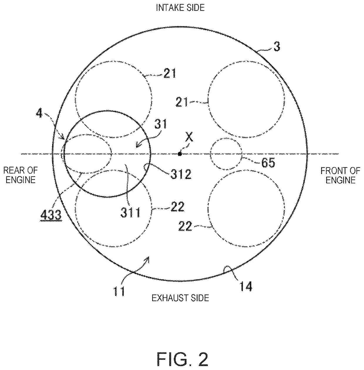 Combustion chamber structure of engine